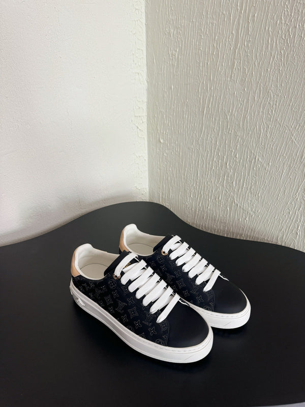 LV Sneakers Time Out Light Black Monogram Calfskin