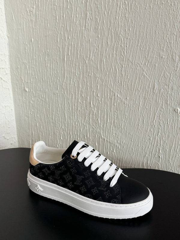 LV Sneakers Time Out Light Black Monogram Calfskin