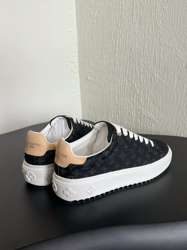 LV Sneakers Time Out Light Black Monogram Calfskin