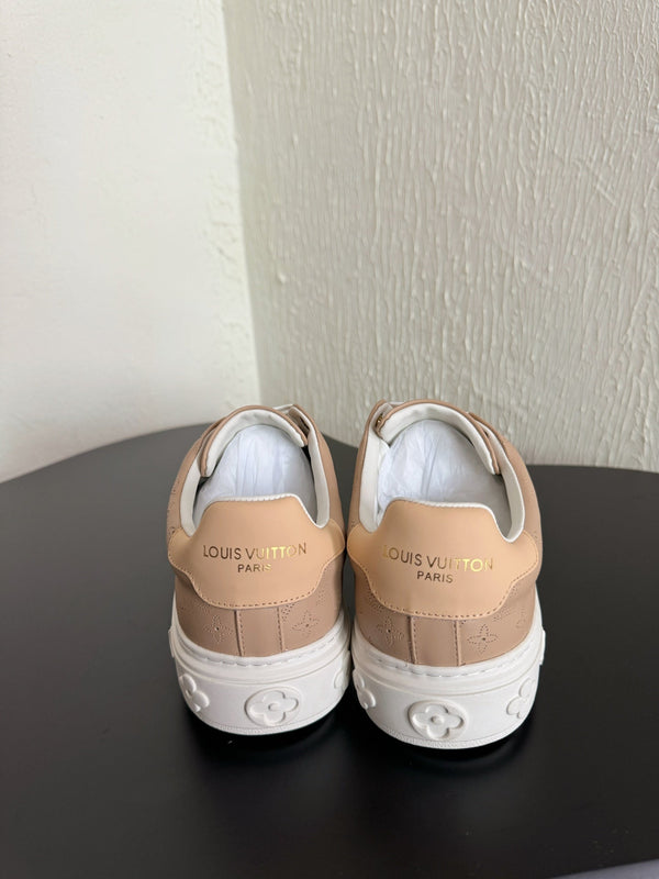 LV Sneakers Time Out Light Brown Monogram Calfskin