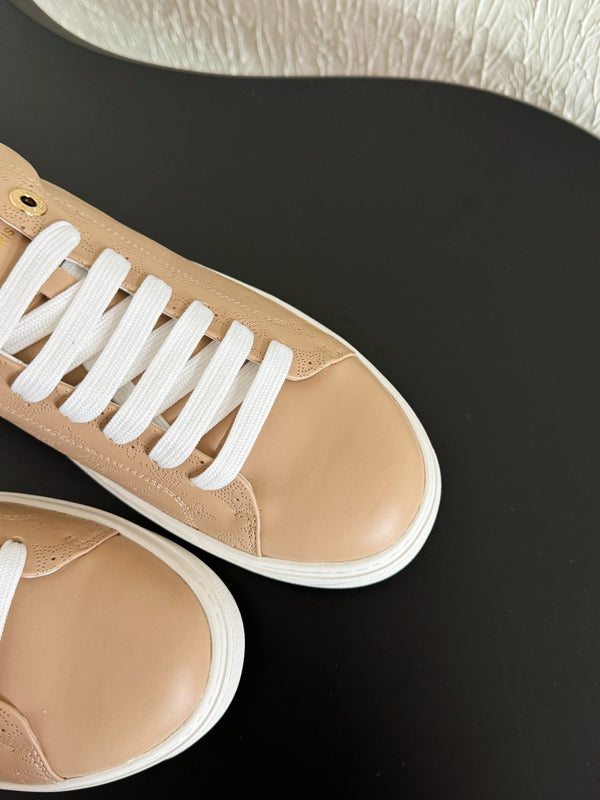 LV Sneakers Time Out Light Brown Monogram Calfskin