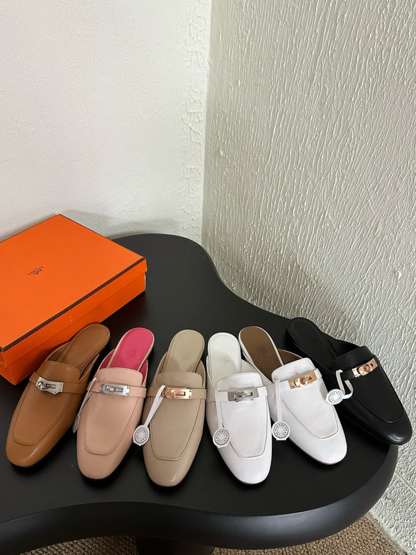 HM Oz Mule Beige Mix Pink Calfskin 961095