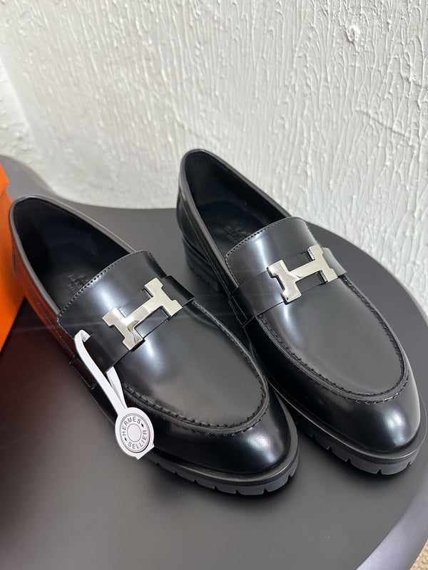 HM Faubourg Loafer 30mm Black Color Cowhide 960935