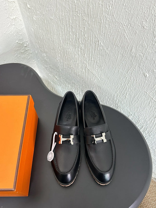 HM Faubourg Loafer 30mm Black Color Cowhide 960936