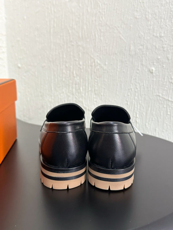 HM Faubourg Loafer 30mm Black Color Cowhide 960936