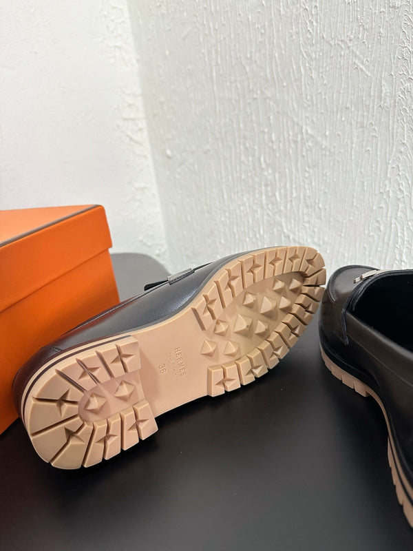 HM Faubourg Loafer 30mm Black Color Cowhide 960936