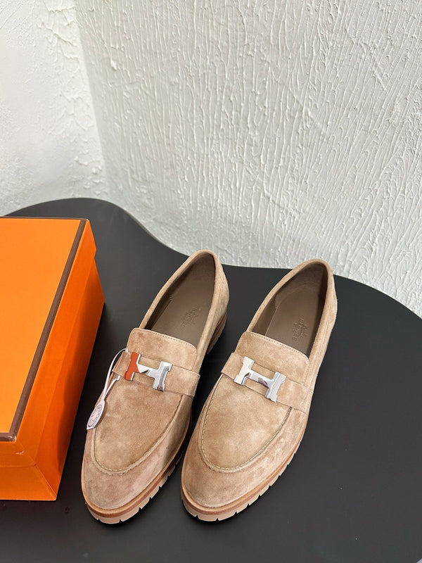 HM Faubourg Loafer 30mm Light Brown Suede 960938