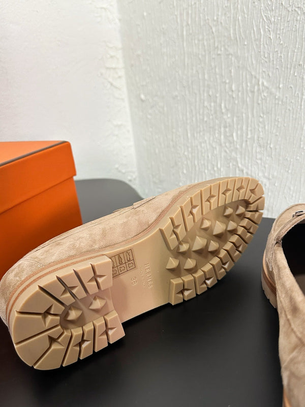 HM Faubourg Loafer 30mm Light Brown Suede 960938