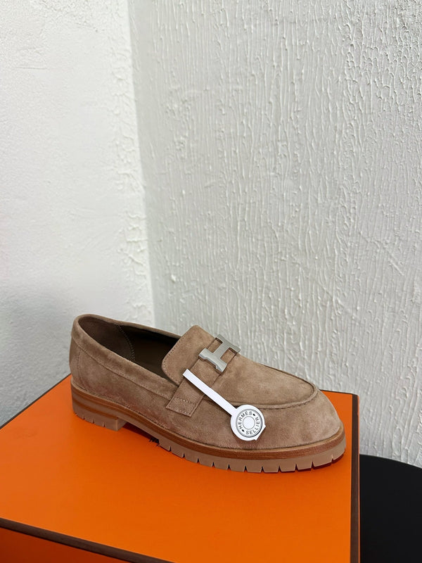 HM Faubourg Loafer 30mm Light Brown Suede 960938