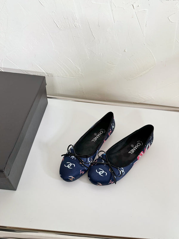 Ballet Flats Blue Cloth