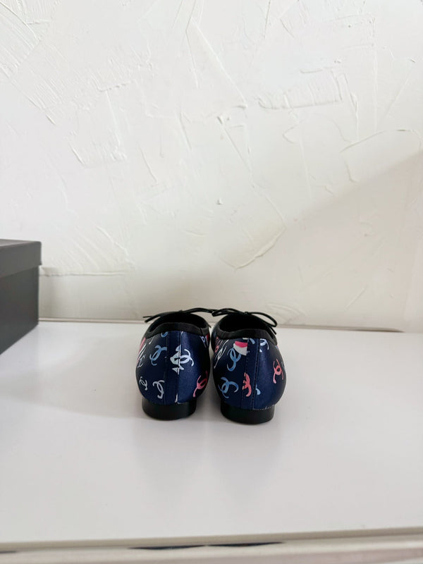 Ballet Flats Blue Cloth