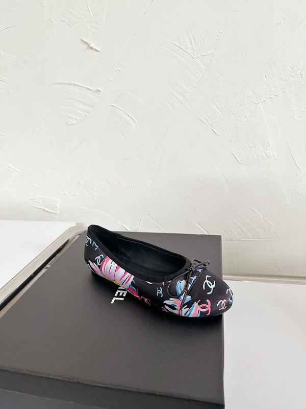 Ballet Flats Black Cloth