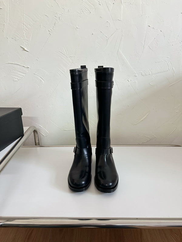 STIVALI RIVER IN PELLE DI VITELLO LISCIA NERA