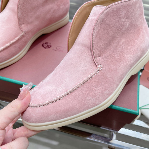 stivaletto chukka open walk in pelle scamosciata rosa chiaro