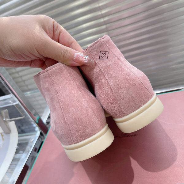 stivaletto chukka open walk in pelle scamosciata rosa chiaro