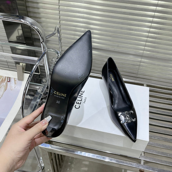 WOMEN'S HIGH HEELS BLACK LEATHER