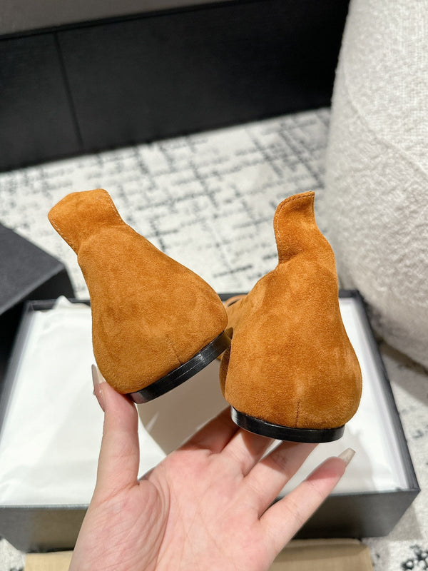 DÉCOLLETÉ ALAIA 1 CM IN CAMOSCIO MARRONE RAME MISTO VITELLO NERO