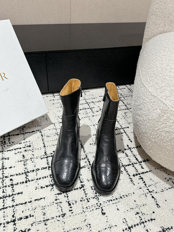 CD Ankle Boots Black Classic Pattern Calfskin