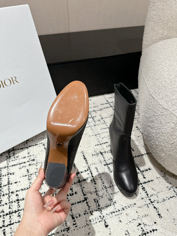 CD Ankle Boots 100mm Black Lambskin