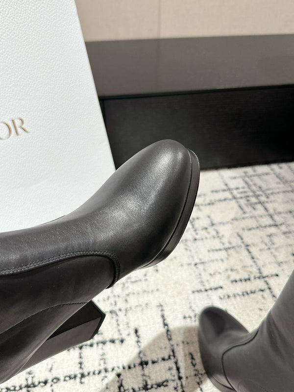 CD Ankle Boots 100mm Black Lambskin