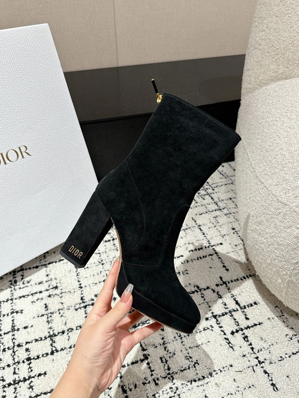 CD Ankle Boots 100mm Black Suede