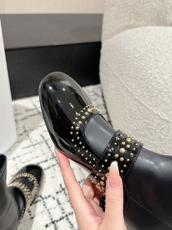 CD Belle-D Heeled Ankle Boot Black Lambskin