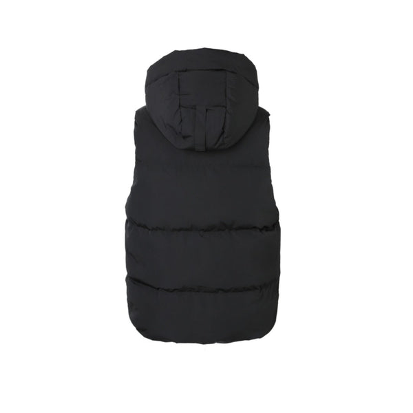 C. Goose Hooded Down Vest Black Polyester 0002