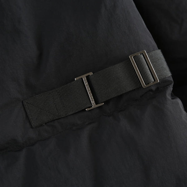 C. Goose Down Jacket With Hood Black Polyester 0001