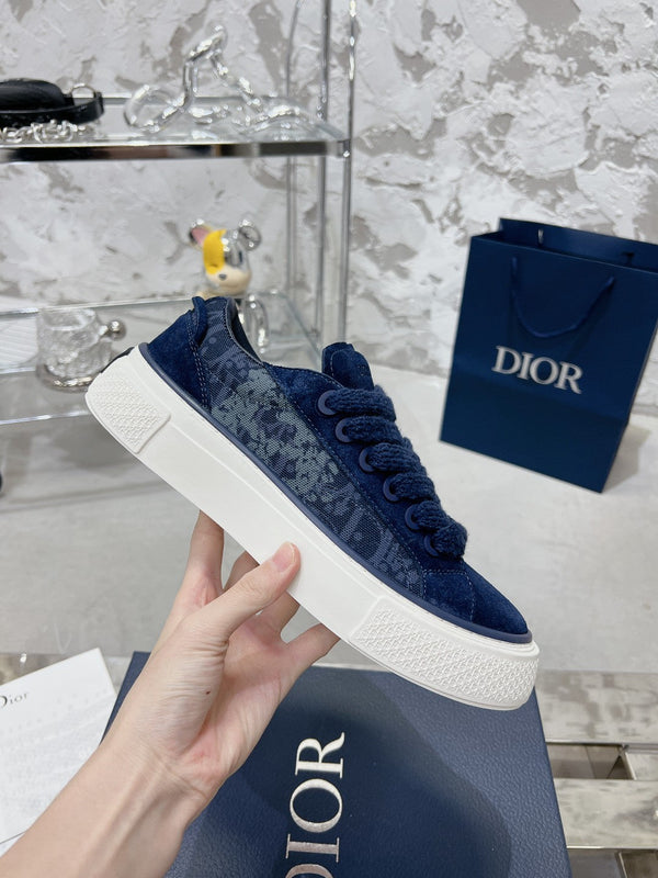 CD B33 Sneaker 30mm In Navy Blue Suede 100660