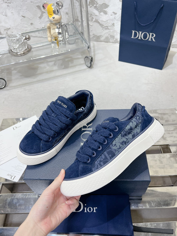 CD B33 Sneaker 30mm In Navy Blue Suede 100660