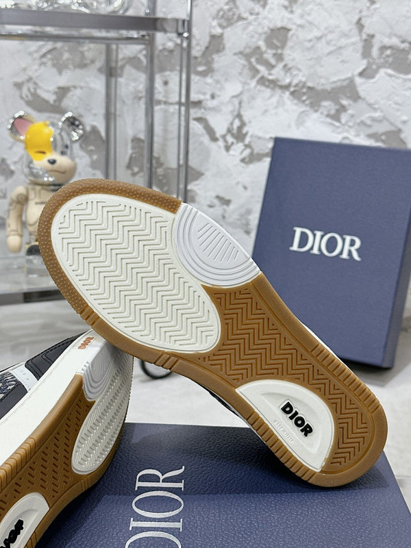 CD B27 Low-Top Sneaker 30mm In Black Pink Monogram Calfskin 100785