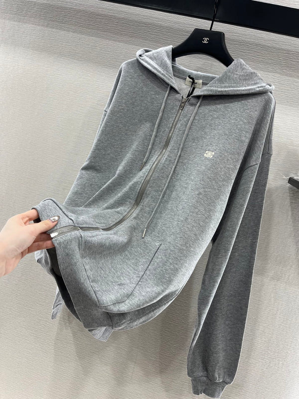 Celine 25 Hoodie Grey Cotton 299772