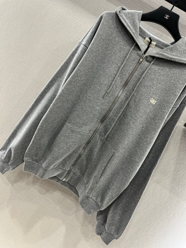 Celine 25 Hoodie Grey Cotton 299772