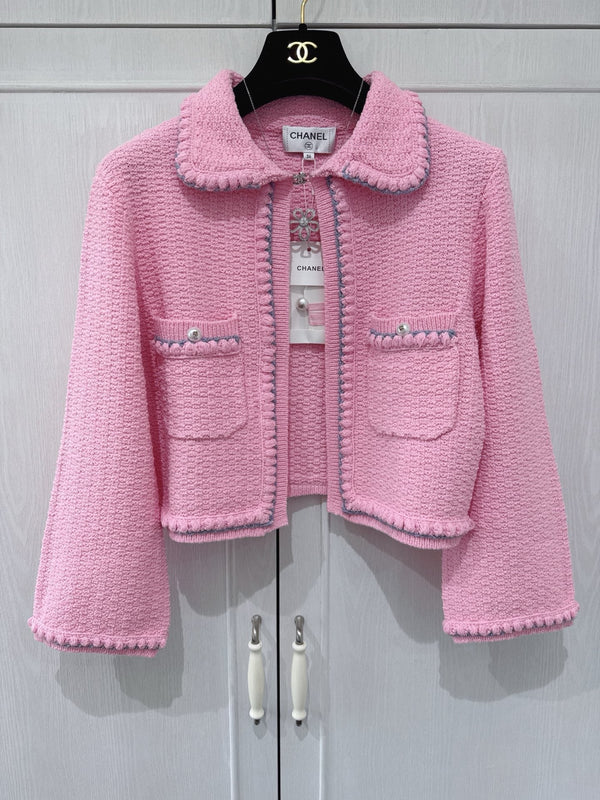 CC 25 Pink Cardigan Jacket Cotton Silk 226820