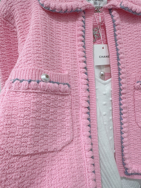 CC 25 Pink Cardigan Jacket Cotton Silk 226820