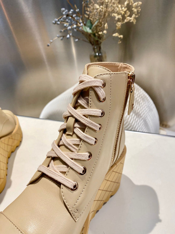 CC Ankle Boots 100m Beige Lambskin