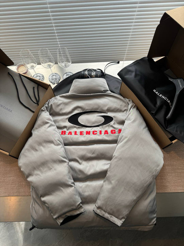 Balenciaga 25 Down Jackets Silver Gray Polyester 0027