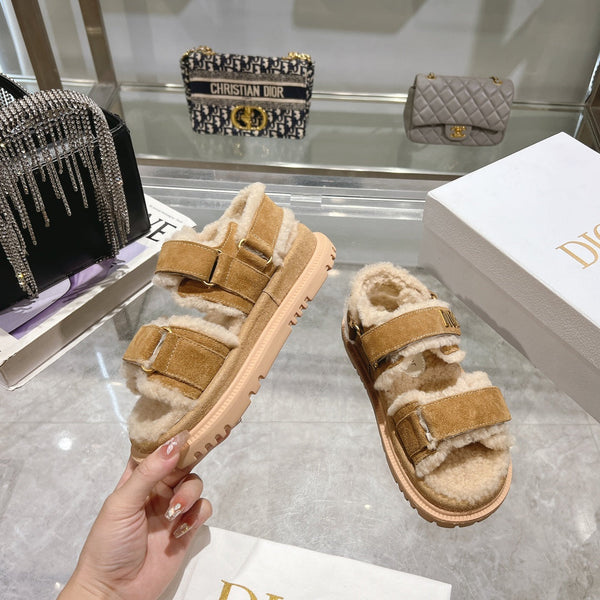 CD Dioract Sandal 40mm In Caramel Suede 996363