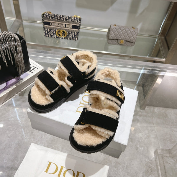 CD Dioract Sandal 40mm In Black Suede 996365