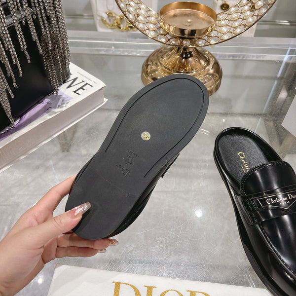 CD Boy Mule In Black Glossy Calfskin 996453