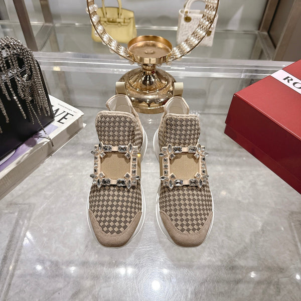 Viv Diamond Sneaker Brown Custom Woven 262956