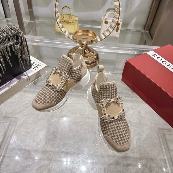 Viv Diamond Sneaker Brown Custom Woven 262956