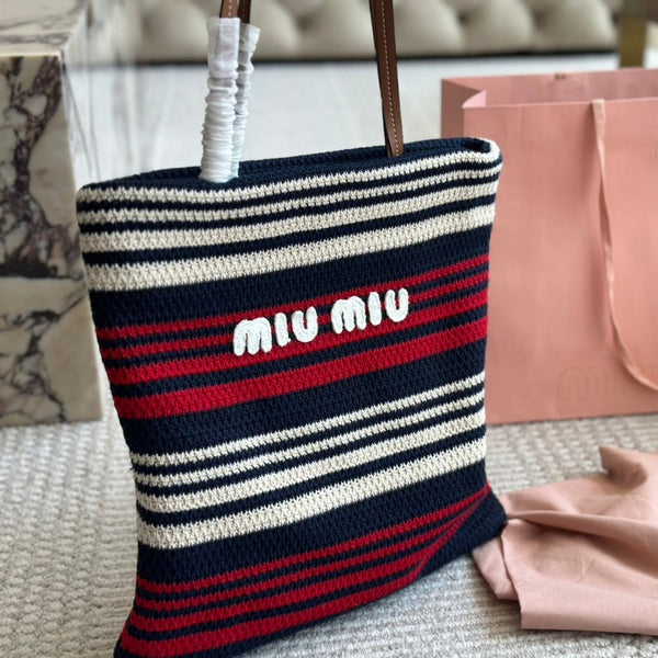BORSA TOTE ALL'UNCINETTO 30 IN TESSUTO MULTICOLORE