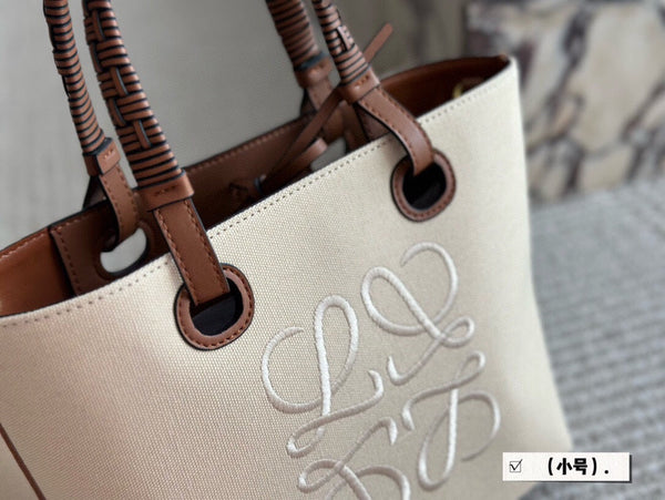 BORSA LOE MEDIUM 27 IN TELA BEIGE