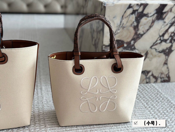 BORSA LOE MEDIUM 27 IN TELA BEIGE