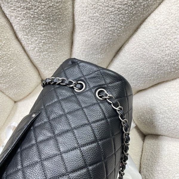 CC 26s Flap Bag 46 In Black Caviar Calfskin