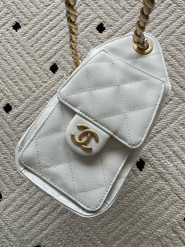 Chanel 25 Hobo Bag 22cm White Calfskin 286182