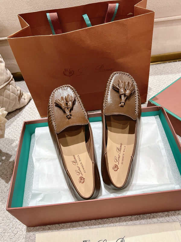 LP Dot sole walk mocassinown Chocolate Leather 215007