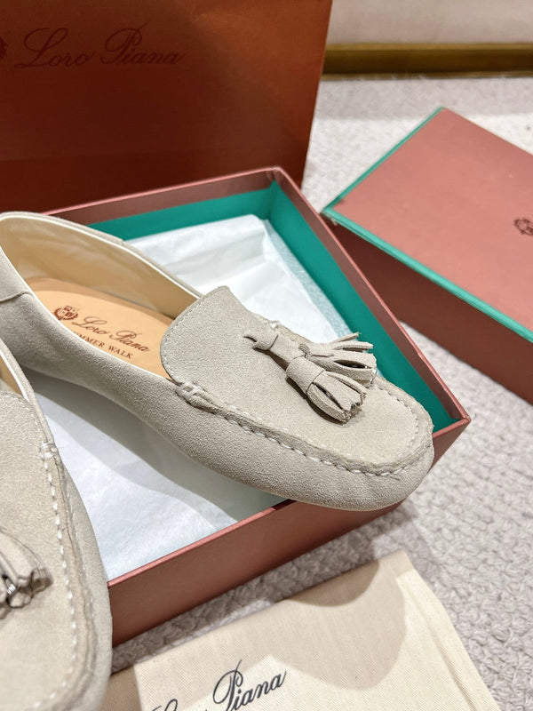 LP Dot sole walk mocassinown Abalone Grey Suede 215004