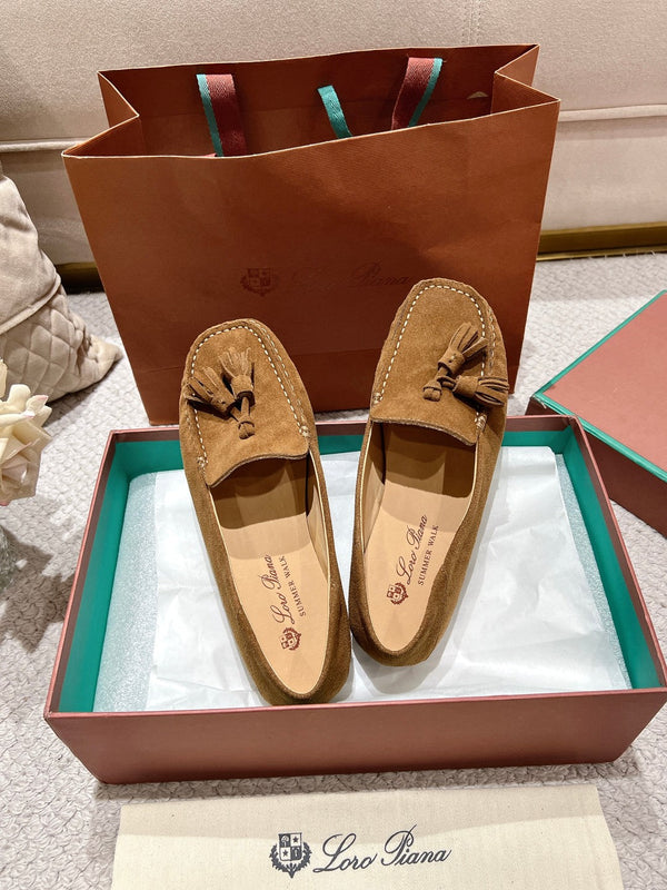 LP Dot sole walk mocassin Copper Brown Suede 215001